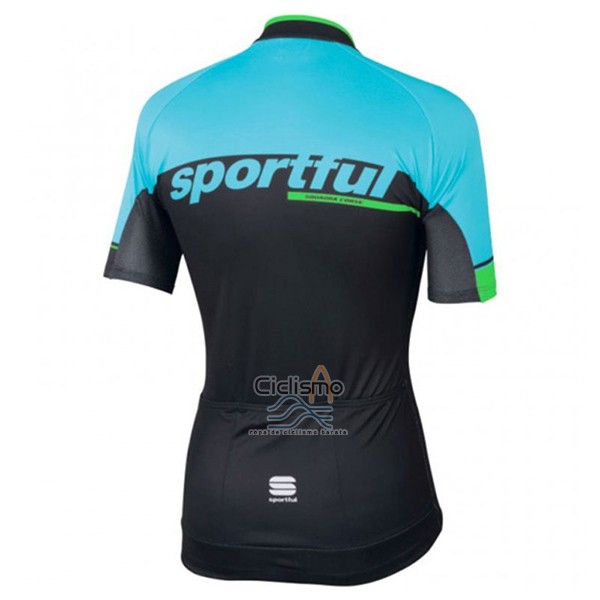 Sportful Sc Ropa Ciclismo Culotte Corto 2017 Hombre Mangas Cortas Azul Claro y Negro