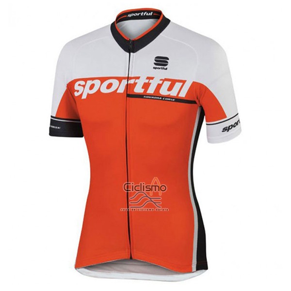 Sportful Sc Ropa Ciclismo Culotte Corto 2017 Hombre Mangas Cortas Blanco y Naranja