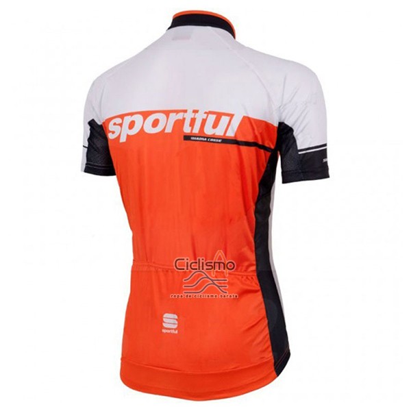 Sportful Sc Ropa Ciclismo Culotte Corto 2017 Hombre Mangas Cortas Blanco y Naranja