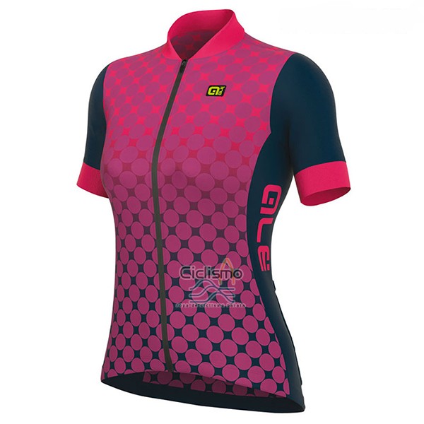 Ale Excel Bolas Ropa Ciclismo Culotte Corto 2017 Mujer Mangas Cortas Negro y Rosa