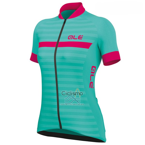 Ale Excel Riviera Ropa Ciclismo Culotte Corto 2017 Mujer Mangas Cortas Azul Claro y Rosa