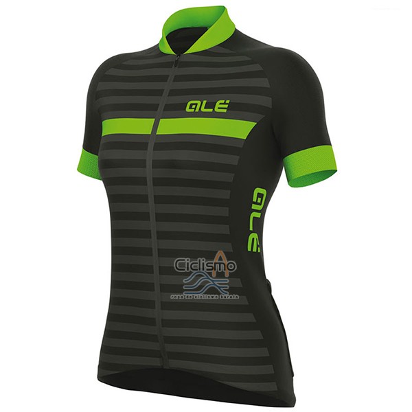 Ale Excel Riviera Ropa Ciclismo Culotte Corto 2017 Mujer Mangas Cortas Negro y Verde
