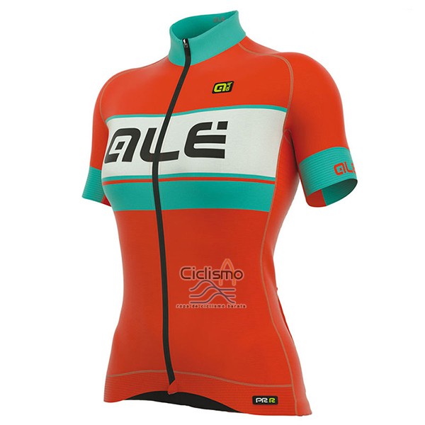 Ale Graphics Prr Bermuda Ropa Ciclismo Culotte Corto 2017 Mujer Mangas Cortas Azul Claro y Naranja