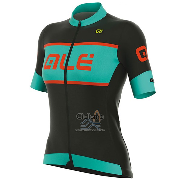 Ale R-ev1 Master Ropa Ciclismo Culotte Corto 2017 Mujer Mangas Cortas Negro y Azul Claro