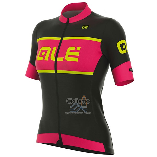 Ale R-ev1 Master Ropa Ciclismo Culotte Corto 2017 Mujer Mangas Cortas Negro y Rojo