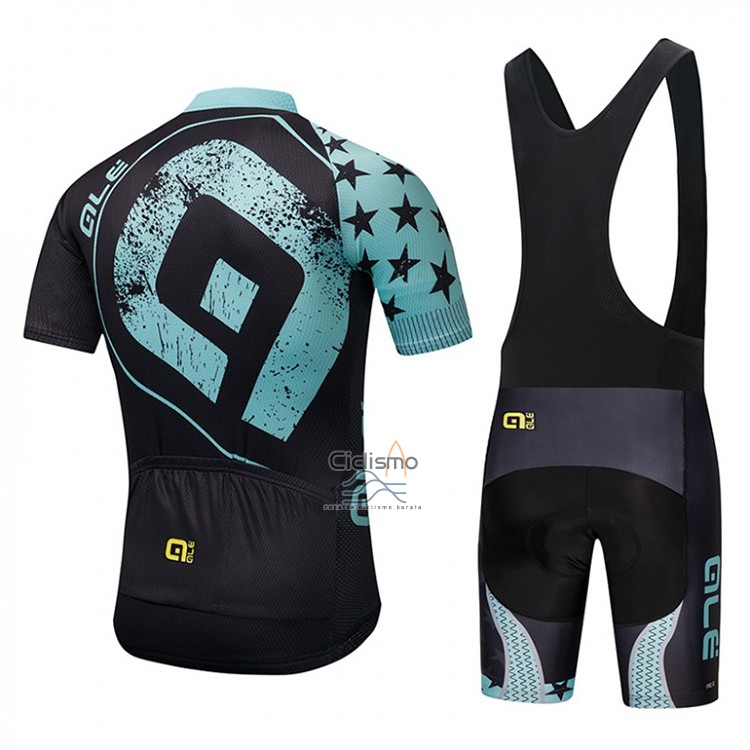 Ale Ropa Ciclismo Culotte Corto 2018 Mujer Mangas Cortas Negro y Azul