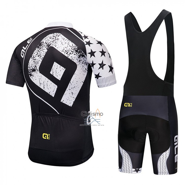 Ale Ropa Ciclismo Culotte Corto 2018 Mujer Mangas Cortas Negro y Blanco