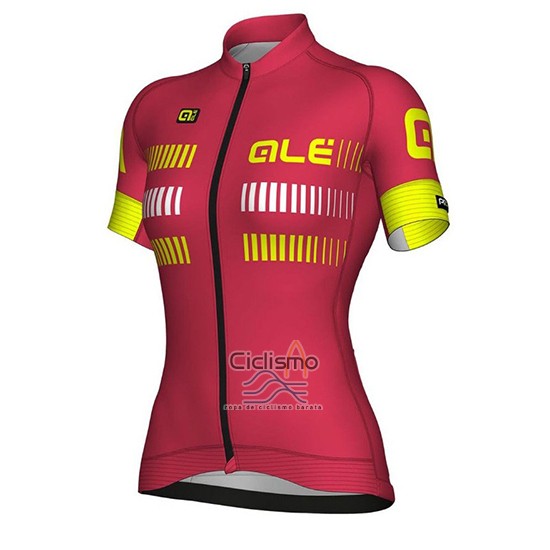 Ale Ropa Ciclismo Culotte Corto 2018 Mujer Mangas Cortas Rojo