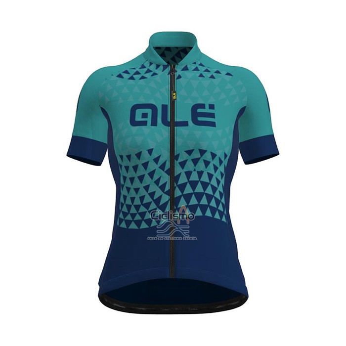 Ale Ropa Ciclismo Culotte Corto 2021 Mujer Mangas Cortas APagado Azul Verde