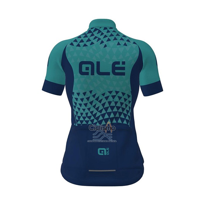 Ale Ropa Ciclismo Culotte Corto 2021 Mujer Mangas Cortas APagado Azul Verde