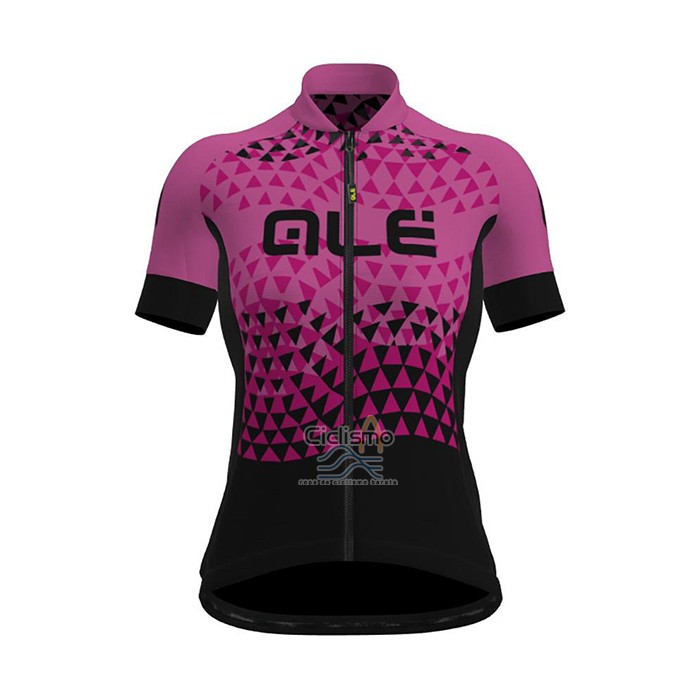 Ale Ropa Ciclismo Culotte Corto 2021 Mujer Mangas Cortas APagado Fucsia