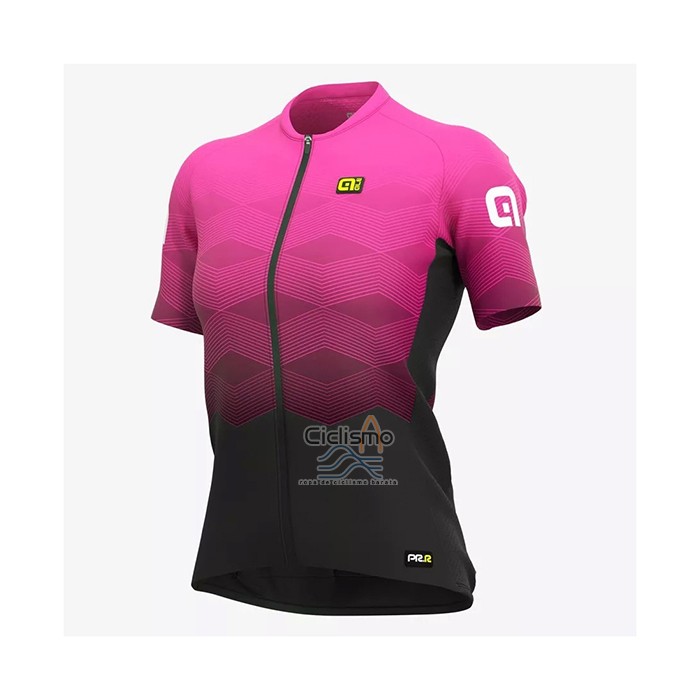 Ale Ropa Ciclismo Culotte Corto 2021 Mujer Mangas Cortas Fucsia