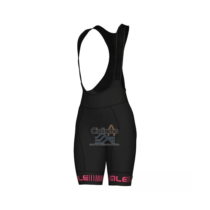 Ale Ropa Ciclismo Culotte Corto 2021 Mujer Mangas Cortas Negro Fucsia