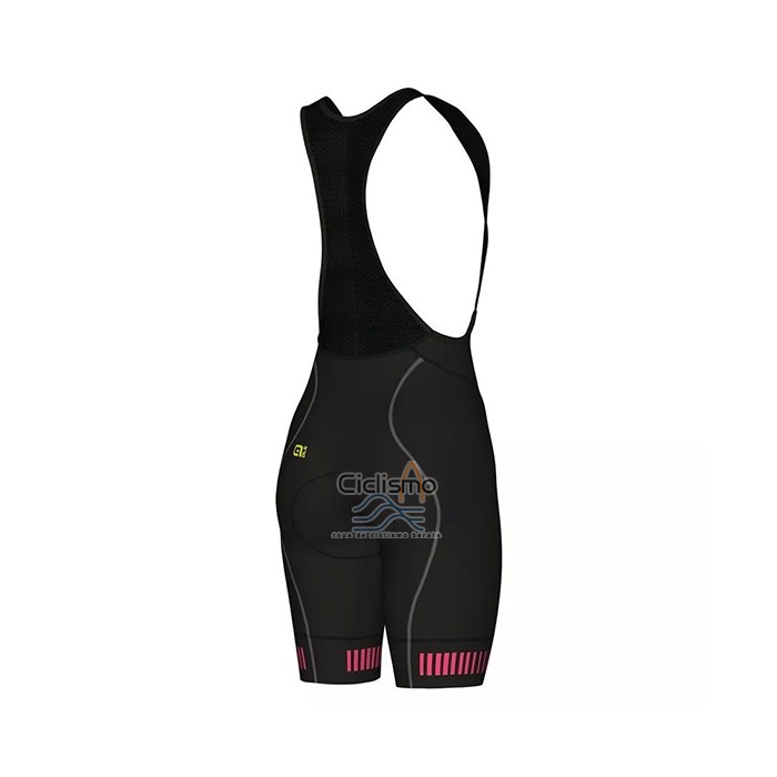 Ale Ropa Ciclismo Culotte Corto 2021 Mujer Mangas Cortas Negro Fucsia