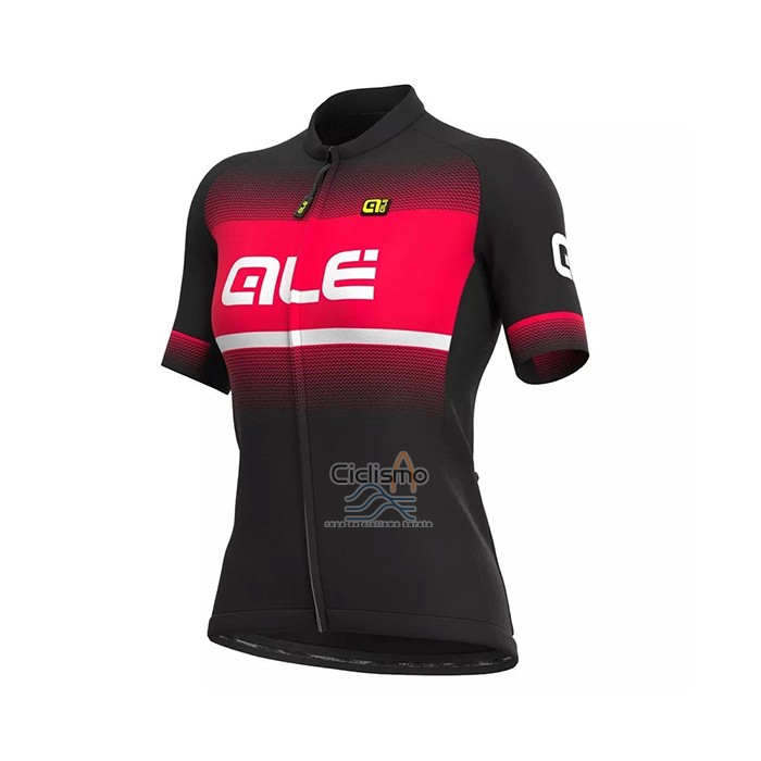 Ale Ropa Ciclismo Culotte Corto 2021 Mujer Mangas Cortas Rojo
