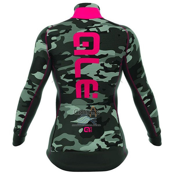 Ale Ropa Ciclismo Culotte Largo 2017 Mujer Mangas Largas Camo Negro