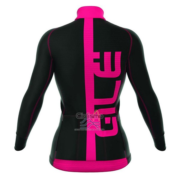 Ale Ropa Ciclismo Culotte Largo 2017 Mujer Mangas Largas Rosa y Negro