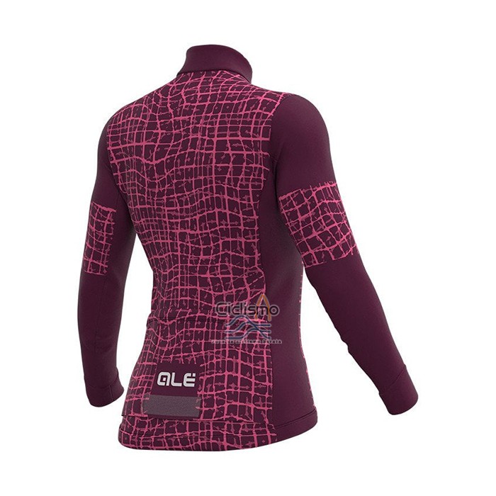 Ale Ropa Ciclismo Culotte Largo 2021 Mujer Mangas Largas Violeta