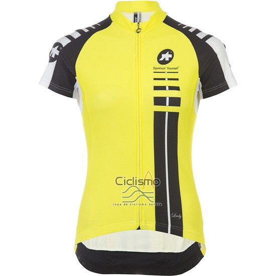 Assos Ropa Ciclismo Culotte Corto 2016 Mujer Mangas Cortas Negro y AMarillo