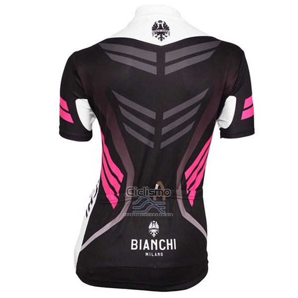 Bianchi Ropa Ciclismo Culotte Corto 2017 Mujer Mangas Cortas Negro