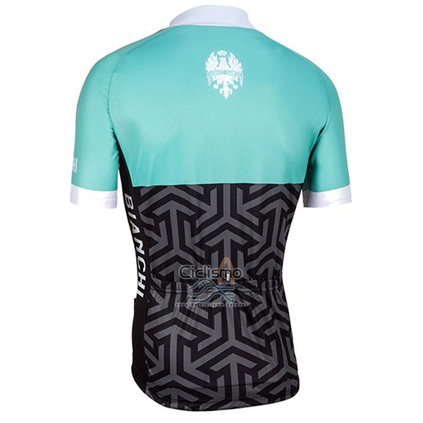 Bianchi Ropa Ciclismo Culotte Corto 2017 Mujer Mangas Cortas Negro y Verde