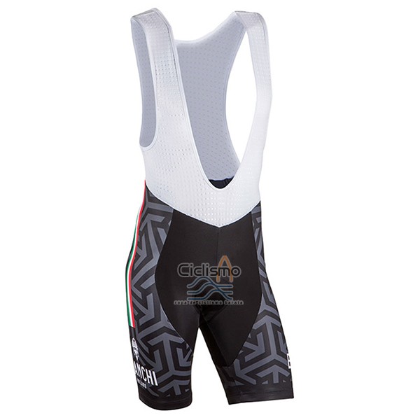 Bianchi Ropa Ciclismo Culotte Corto 2017 Mujer Mangas Cortas Negro y Verde