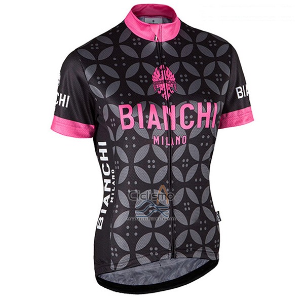 Bianchi Ropa Ciclismo Culotte Corto 2017 Mujer Mangas Cortas Rosa