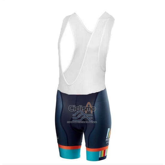 Castelli Maratona Dles Dolomites-Enel Ropa Ciclismo Culotte Corto 2018 Mujer Mangas Cortas Azul Naranja