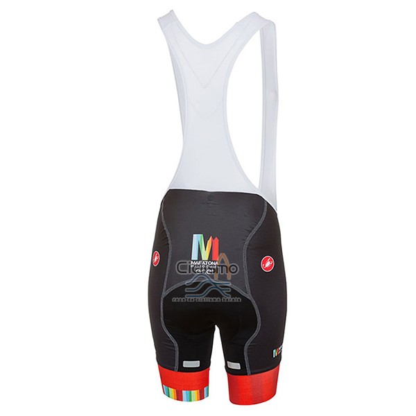 Castelli Maratona Ropa Ciclismo Culotte Corto 2017 Mujer Mangas Cortas Rojo y Blanco