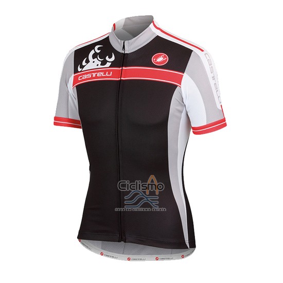 Castelli Ropa Ciclismo Culotte Corto 2016 Mujer Mangas Cortas Negro y Rojo