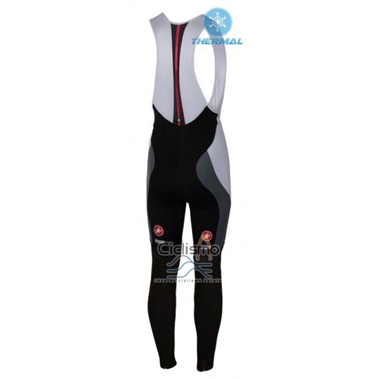 Castelli Ropa Ciclismo Culotte Largo 2016 Mujer Mangas Largas Blanco y Rojo