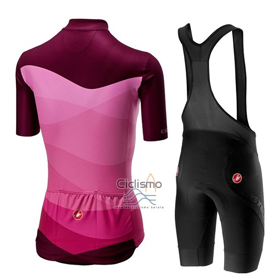 Castelli Tabula Ropa Ciclismo Culotte Corto 2019 Mujer Mangas Cortas Rosa