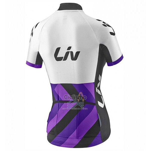 Liv Race Day Ropa Ciclismo Culotte Corto 2017 Mujer Mangas Cortas Blanco y Violeta