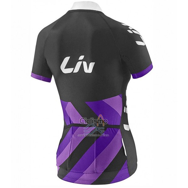Liv Race Day Ropa Ciclismo Culotte Corto 2017 Mujer Mangas Cortas Negro y Violeta