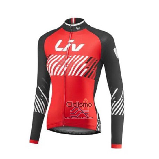 Liv Ropa Ciclismo Culotte Corto 2017 Mujer Mangas Cortas Rojo
