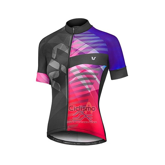 Liv Ropa Ciclismo Culotte Corto 2019 Mujer Mangas Cortas Violeta Rojo Negro