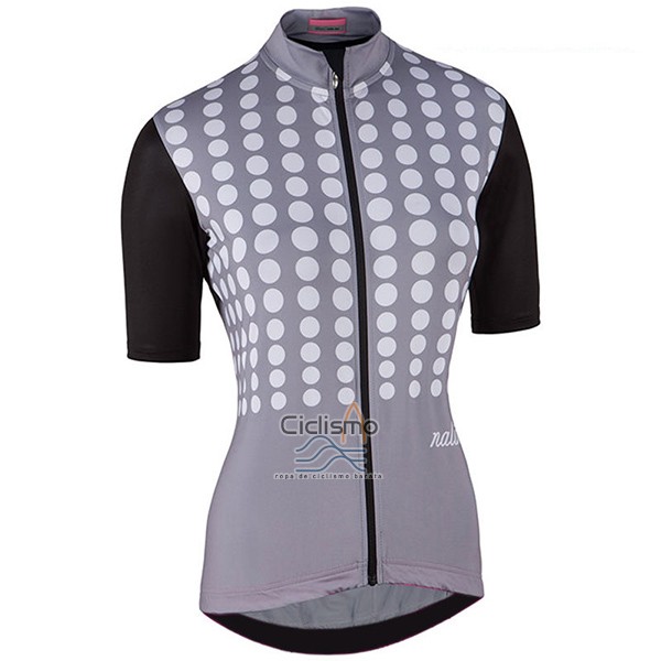 Nalini Optical Ropa Ciclismo Culotte Corto 2017 Mujer Mangas Cortas Negro y Gris