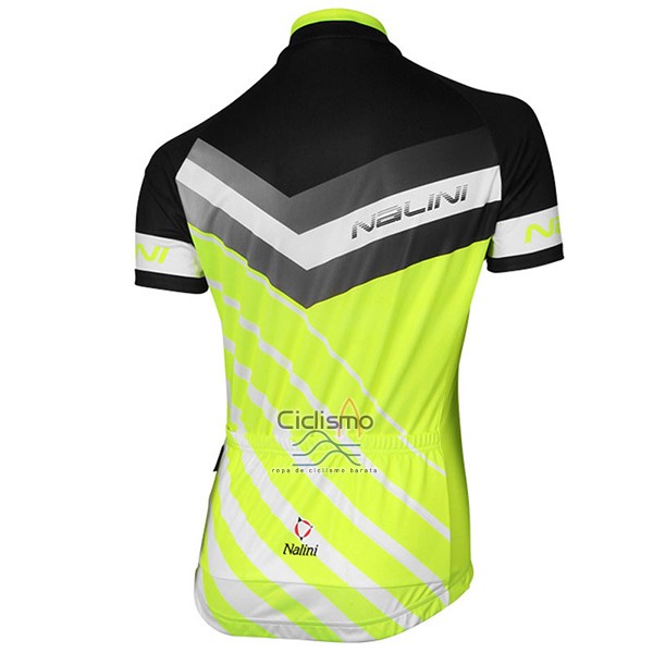 Nalini Zebrana Ropa Ciclismo Culotte Corto 2017 Mujer Mangas Cortas Verde y Negro