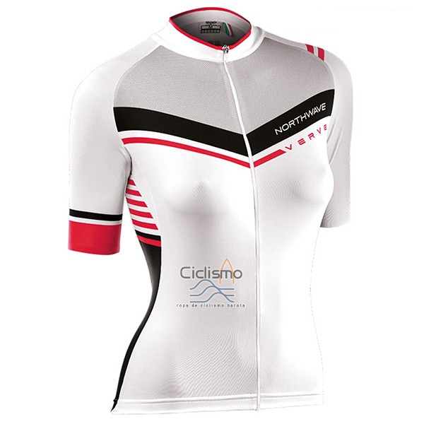 Northwave Ropa Ciclismo Culotte Corto 2017 Mujer Mangas Cortas Blanco