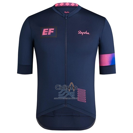 Rapha Ropa Ciclismo Culotte Corto 2019 Mujer Mangas Cortas APagado Azul Rosa