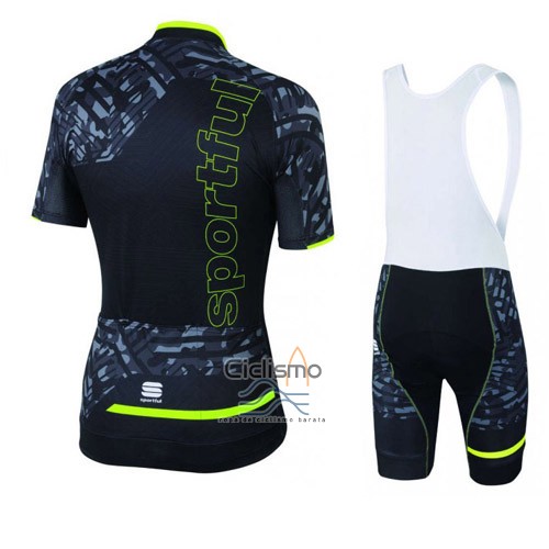 Sportful Ropa Ciclismo Culotte Corto 2016 Mujer Mangas Cortas Verde y Negro