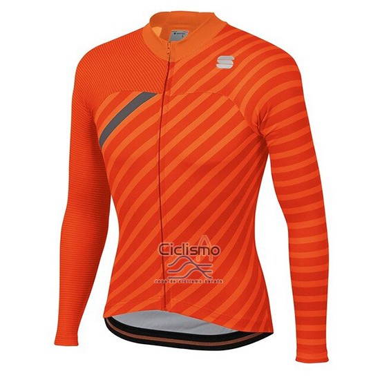 Sportful Ropa Ciclismo Culotte Largo 2020 Mujer Mangas Largas Naranja Gris