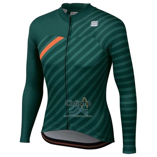Sportful Ropa Ciclismo Culotte Largo 2020 Mujer Mangas Largas Verde Naranja