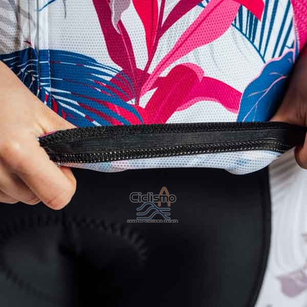 Steep Ropa Ciclismo Culotte Corto 2023 Mujer Mangas Cortas Rosa Negro